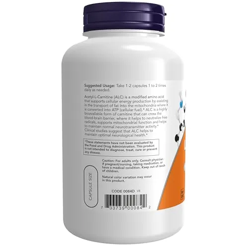 NOW Foods Acetyl-L-Carnitine 500 mg Review image 3