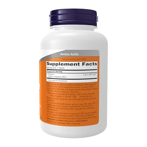 NOW Foods L-Arginine 1000 mg Review: Amino Acid Tablets image 2
