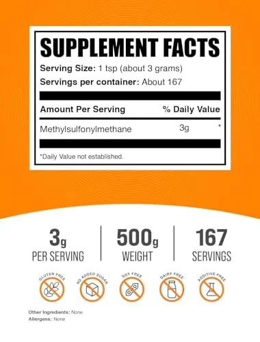 BulkSupplements MSM Powder Review: 3g MSM Supplement image 2