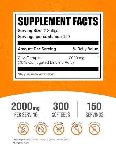 BulkSupplements CLA Softgels Review: CLA 2000mg Analysis image 2