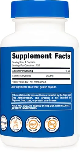 Nutricost Caffeine Pills 200mg Review: Budget Caffeine Capsules image 5