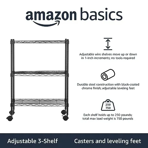 Amazon Basics 3-Shelf Storage Shelving Unit Review image 5