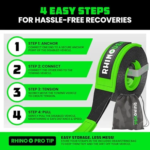 Rhino USA Recovery Tow Strap Review: Offroad Recovery Strap image 6