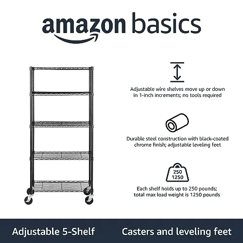 Amazon Basics 5-Shelf Shelving Rack Review image 5