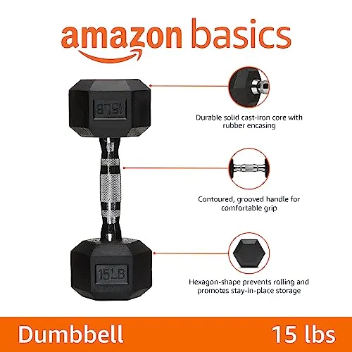 Amazon Basics Rubber Hex Dumbbell Review image 2