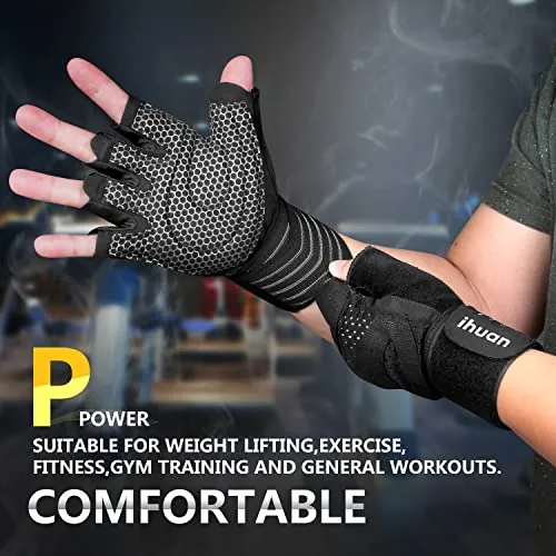ihuan Workout Gloves Review: Lifting Gloves with Wrist Wraps image 3