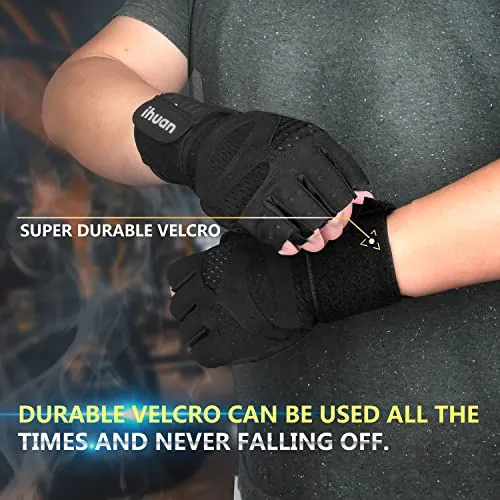 ihuan Workout Gloves Review: Lifting Gloves with Wrist Wraps image 4