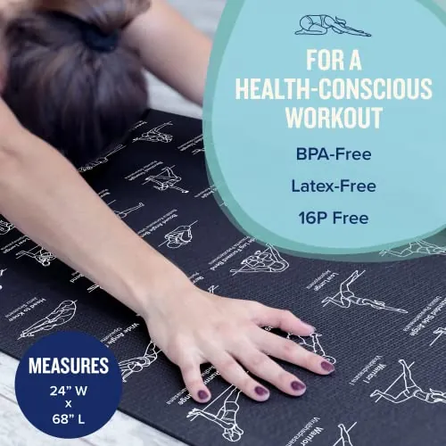 NewMe Fitness Yoga Mat Review: Printed Pose Exercise Mat image 4