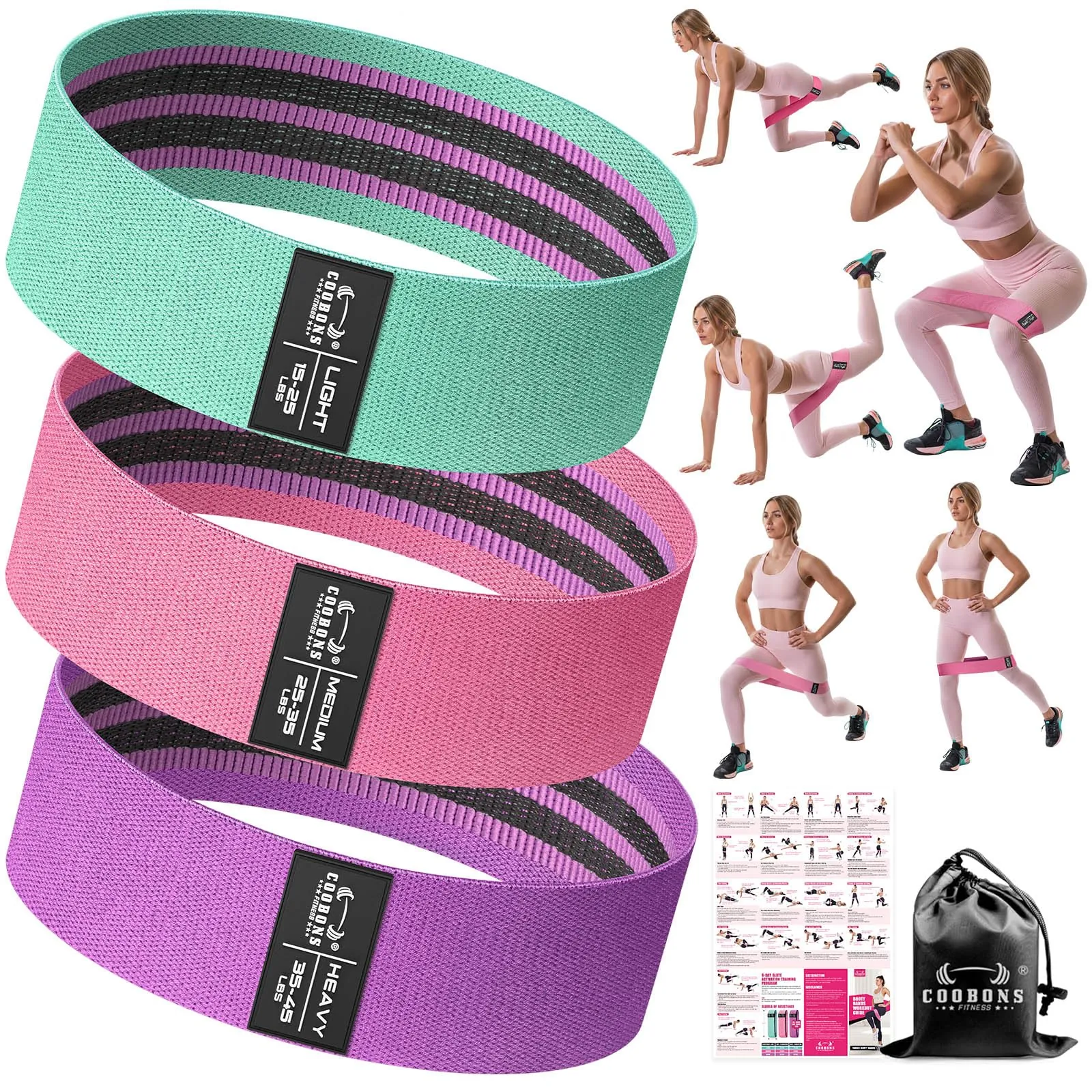 COOBONS FITNESS Fabric Resistance Bands Review image 8