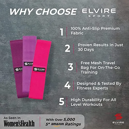 ELVIRE Fabric Resistance Bands Review: Home Workout Set image 3