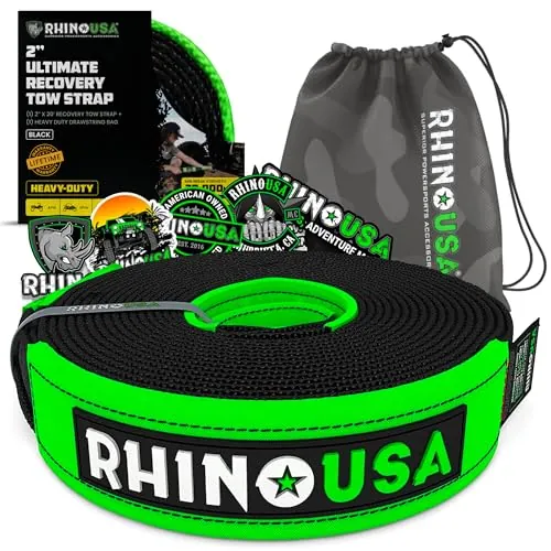 Rhino USA Recovery Tow Strap Review: Offroad Recovery Strap