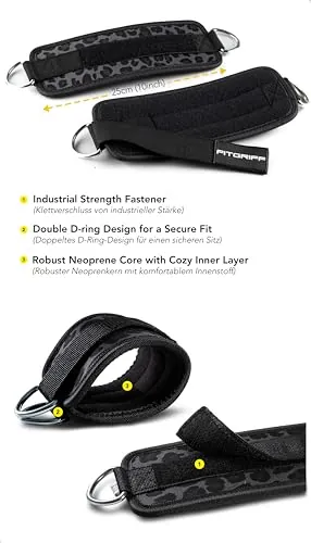 Fitgriff Ankle Straps V1 Review: Cable Machine Attachment image 3
