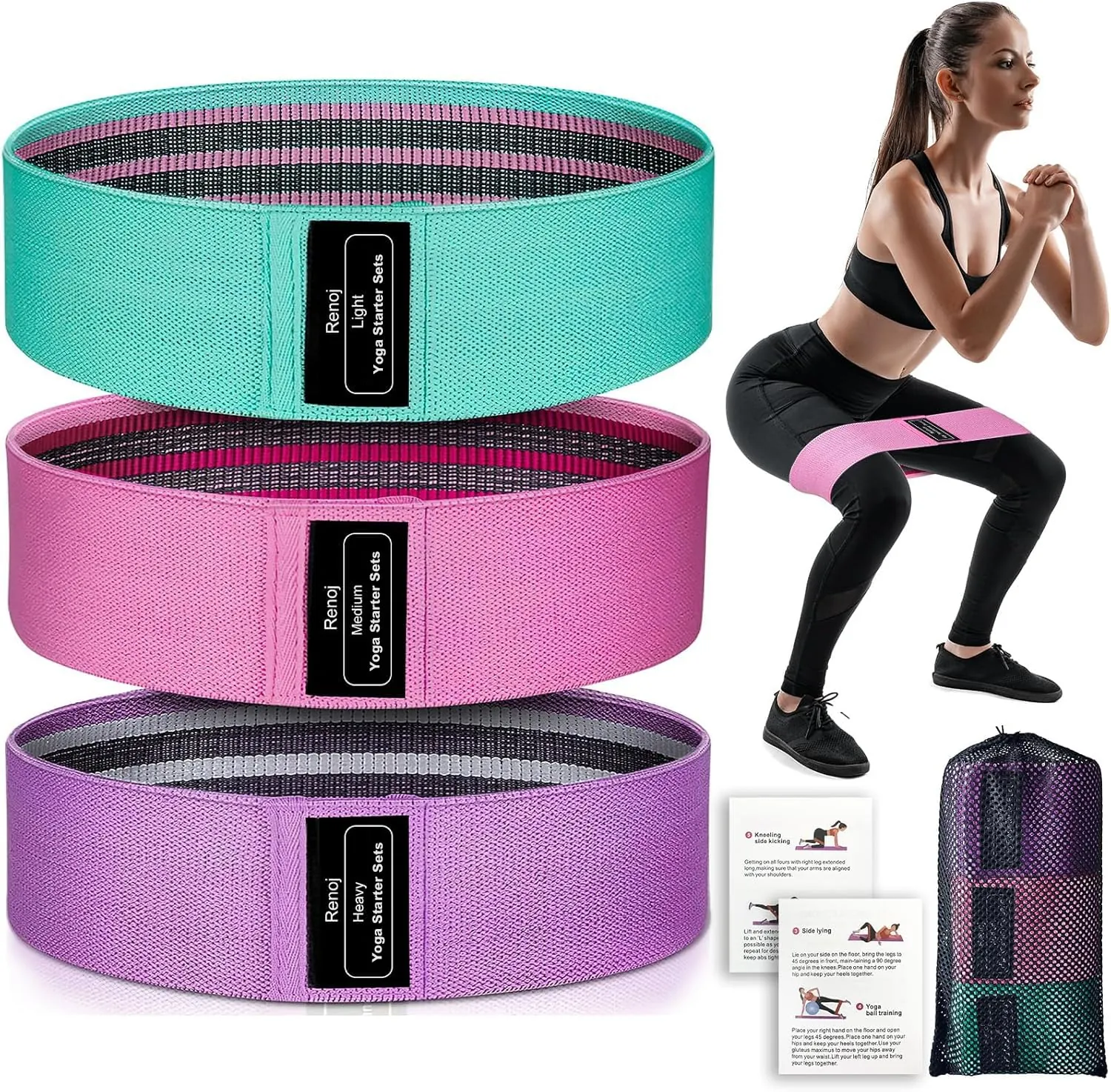 Renoj Resistance Bands Review: Fabric Loop Band Set image 8