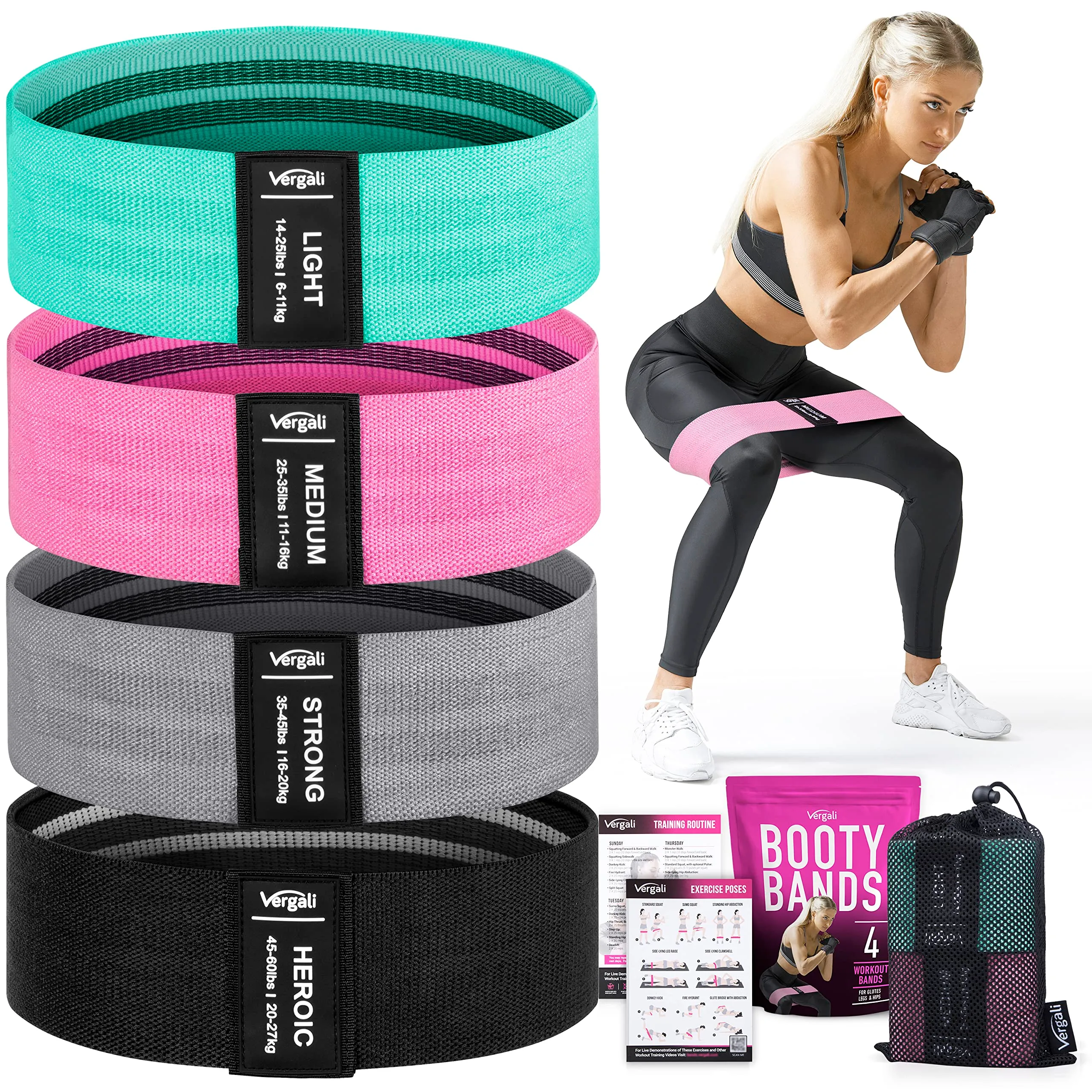 Vergali Resistance Bands Review: Fabric Booty Band Set image 8