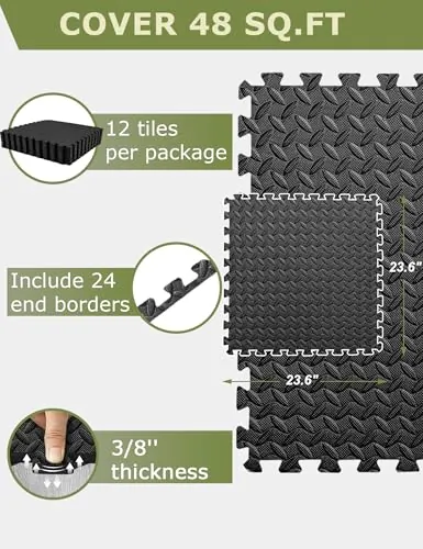 innhom Gym Flooring Review: Foam Floor Tiles for Home Gym image 3