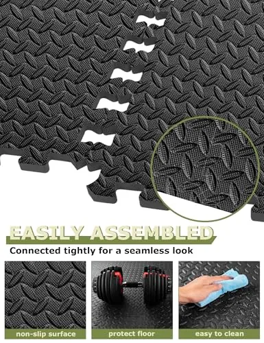 innhom Gym Flooring Review: Foam Floor Tiles for Home Gym image 4