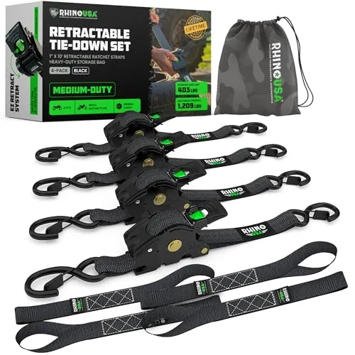 Rhino USA Retractable Ratchet Straps Review
