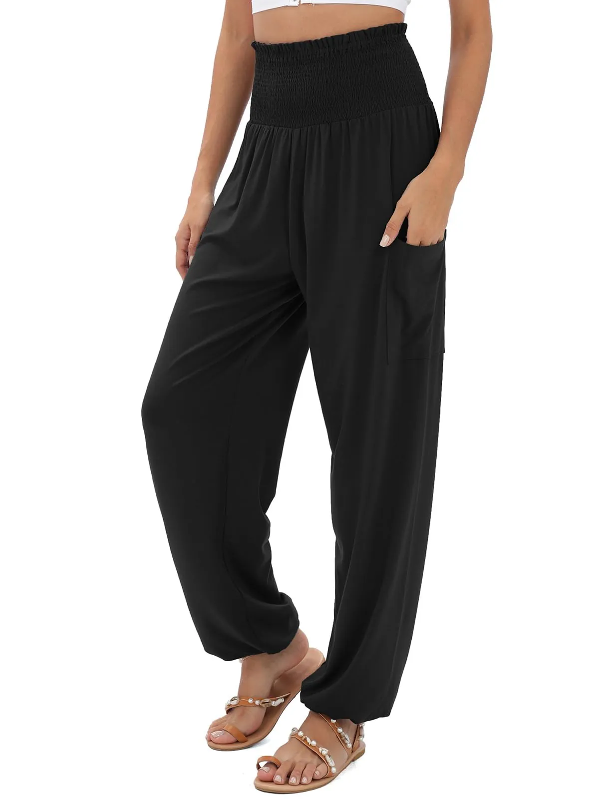 QIANXIZHAN Women's Harem Pants Review: Yoga Lounge Fit image 8