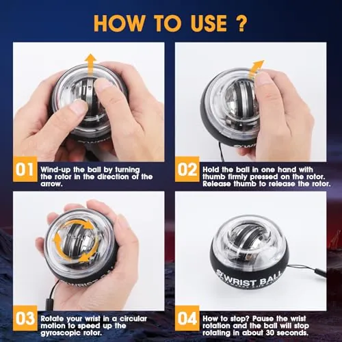 JIN BD Wrist Trainer Ball Review: Gyro Forearm Trainer image 4