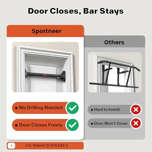Sportneer Pull Up Bar Review: Doorway Strength Bar image 3