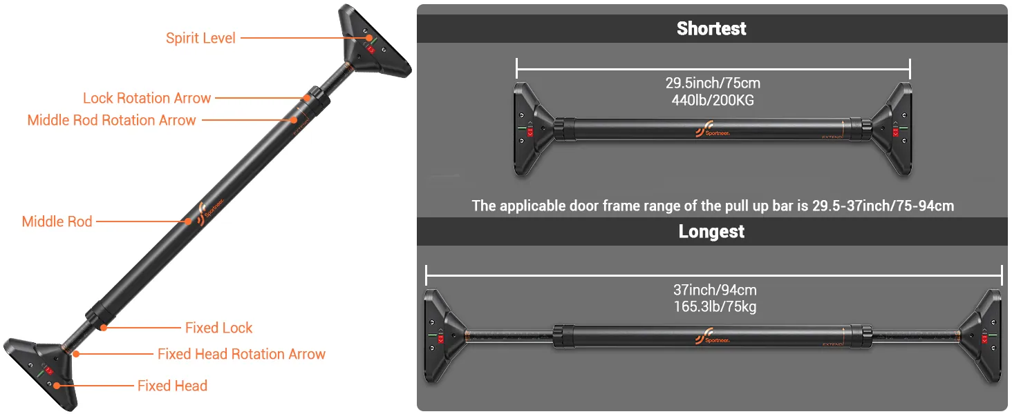 Sportneer Pull Up Bar Review: Doorway Strength Bar image 7