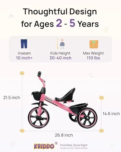 KRIDDO Tricycle Review: Toddler Trike Analysis image 3