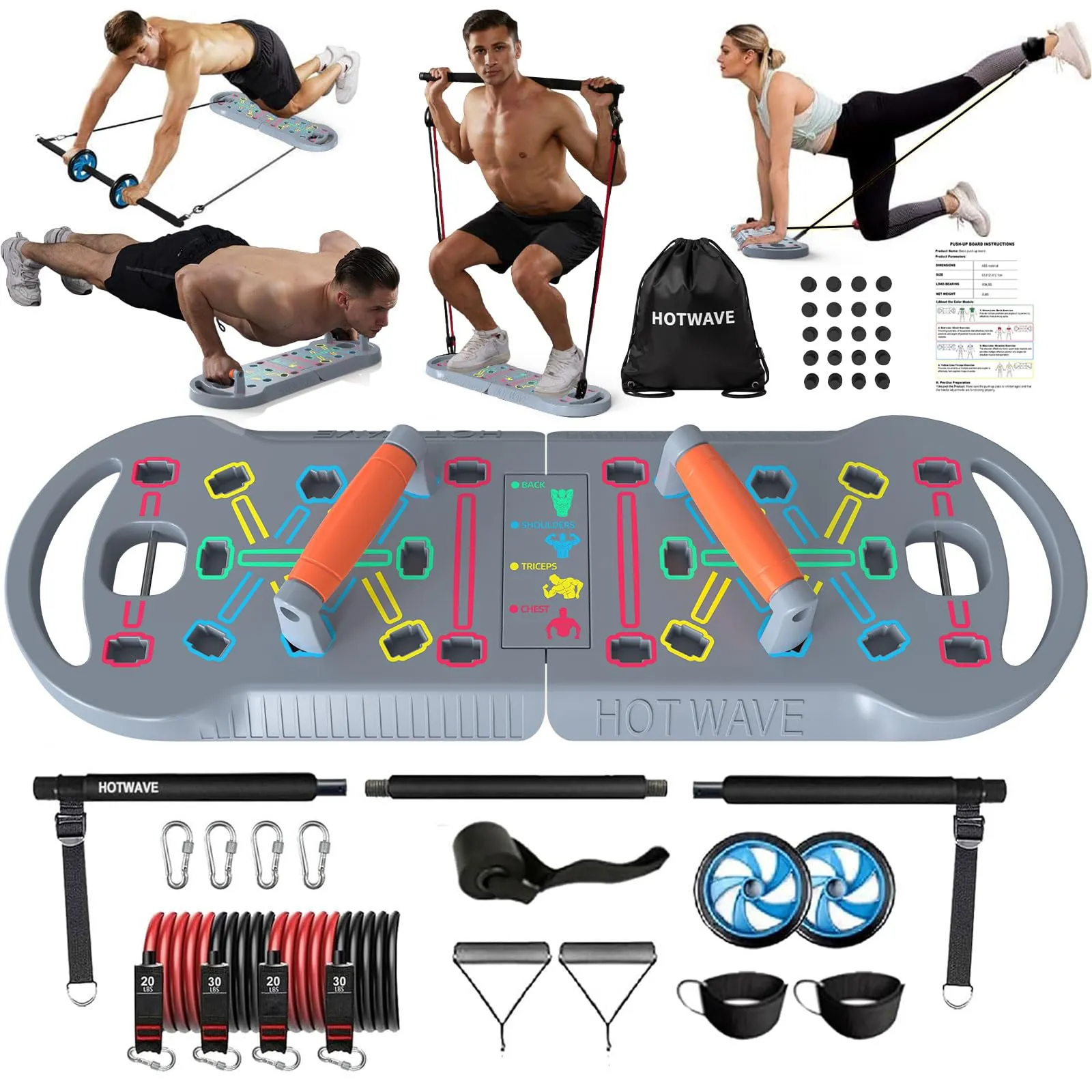 HOTWAVE Push Up Board Review: Portable Home Gym Kit image 8