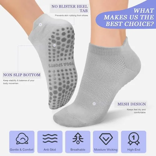 yeuG Pilates Socks Review: Women's Non-Slip Grip Socks image 4