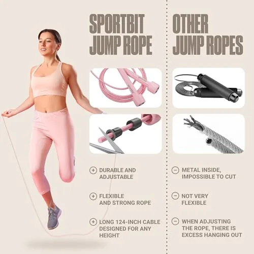 SPORTBIT Adjustable Jump Rope Review: Cardio Speed Rope image 2