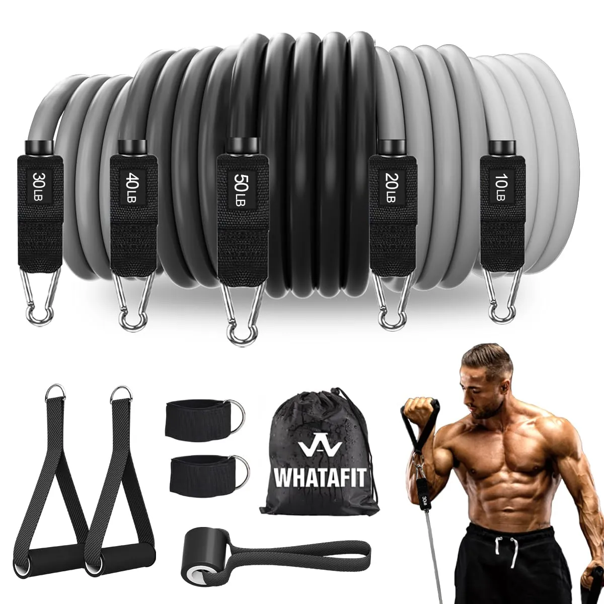 WHATAFIT Resistance Bands Set Review: Home Strength Training image 8