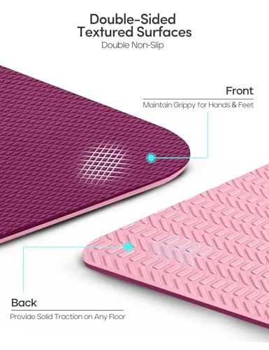 Heathyoga Yoga Mat Review: TPE Pilates Exercise Mat image 3