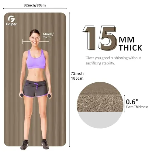 Gruper Yoga Mat Review: Extra Thick NBR Exercise Mat image 2