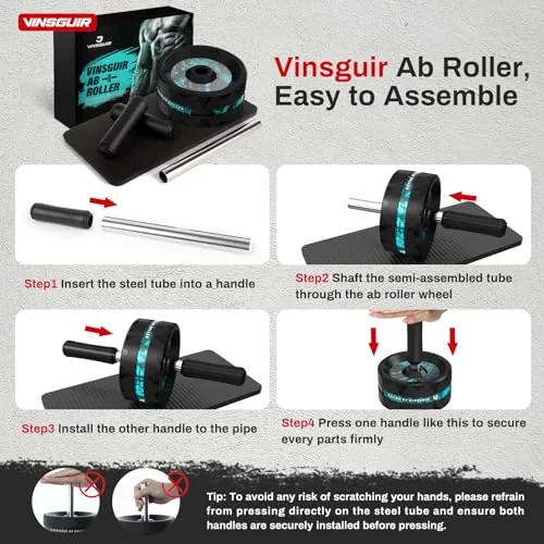 VINSGUIR Ab Roller Review: Dual-Wheel Core Trainer image 7
