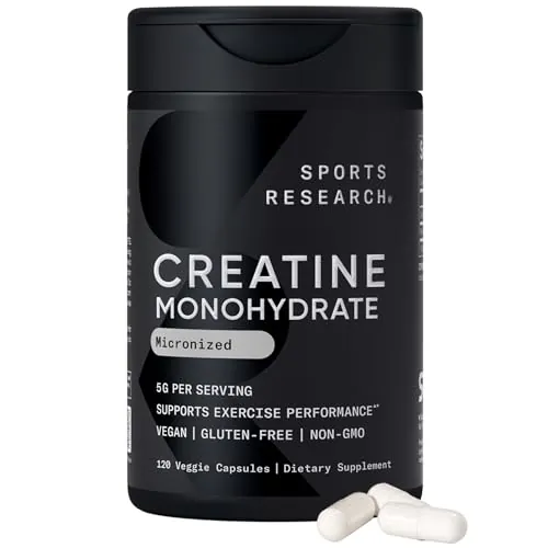 Sports Research Creatine Monohydrate Capsules R...