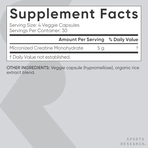 Sports Research Creatine Monohydrate Capsules Review image 5