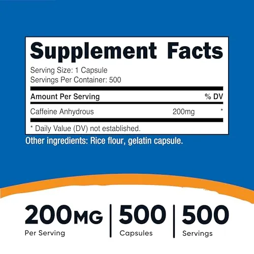 Nutricost Caffeine Pills Review: 200mg Caffeine Capsules image 2