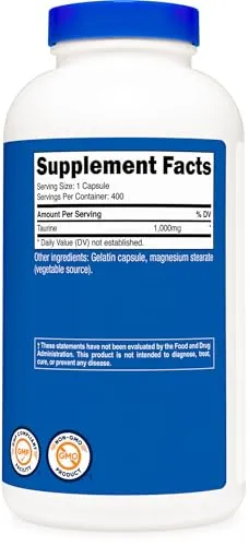 Nutricost Taurine 1000mg Review: Taurine Capsules image 5