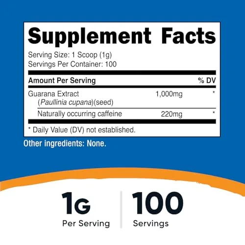 Nutricost Guarana Extract Powder Review: Caffeine Supplement image 2
