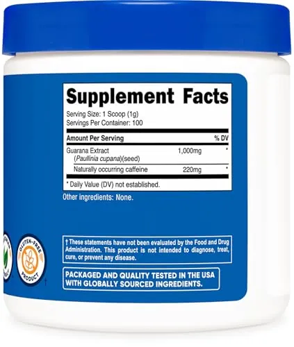Nutricost Guarana Extract Powder Review: Caffeine Supplement image 5