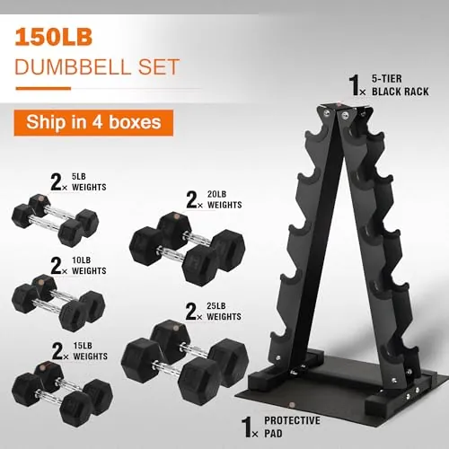 Fitvids 150 lb Dumbbell Set Review: Rack and Home Gym Analysis image 3