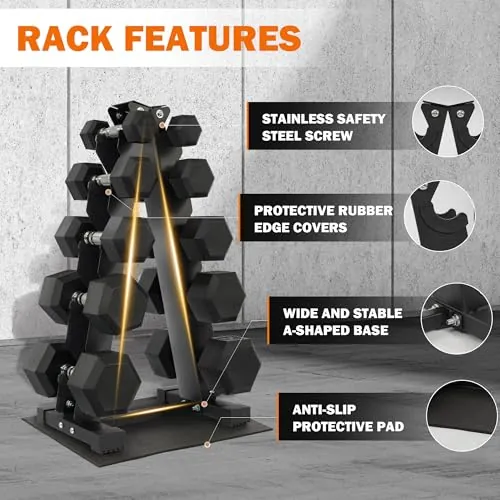 Fitvids 150 lb Dumbbell Set Review: Rack and Home Gym Analysis image 4