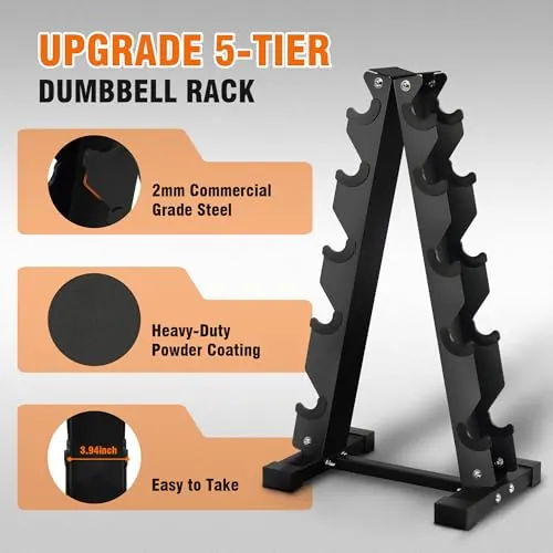 Fitvids 150 lb Dumbbell Set Review: Rack and Home Gym Analysis image 5